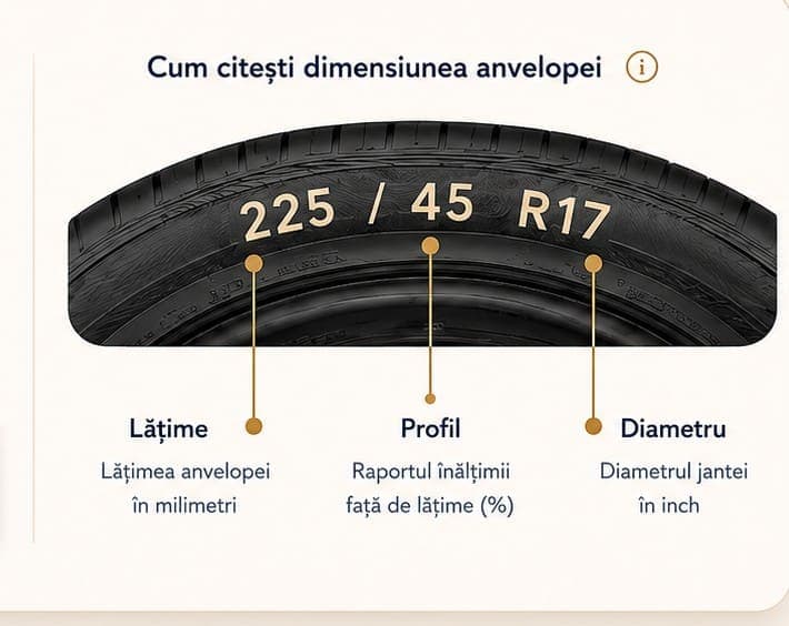 Cum citești dimensiunea anvelopei — lățime / profil / diametru