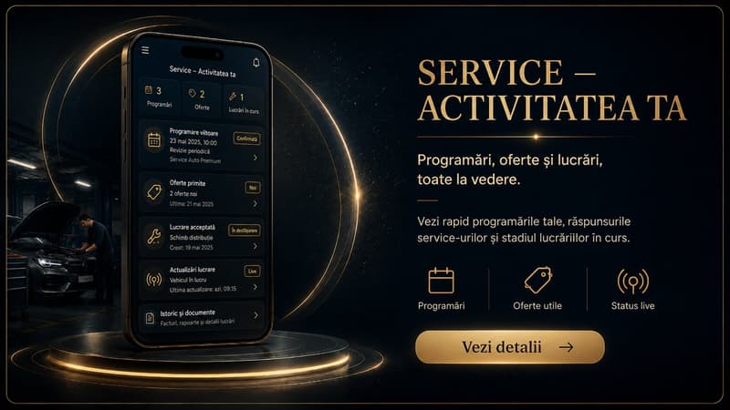 Service — activitatea ta: programări, oferte și lucrări, toate la vedere